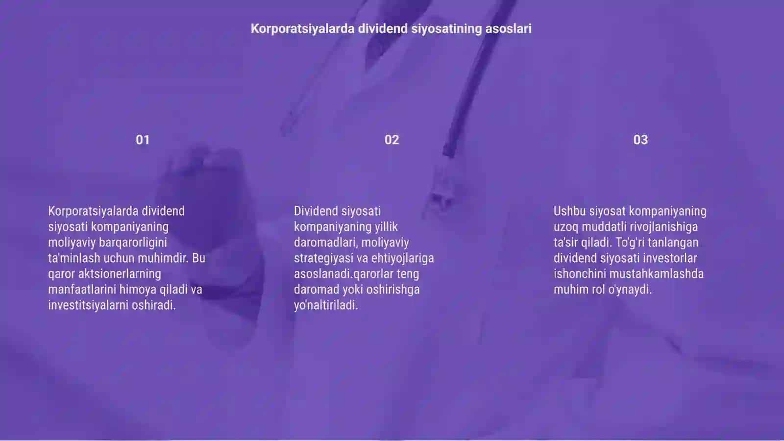 Korporatsiyalarda divident siyosati 3