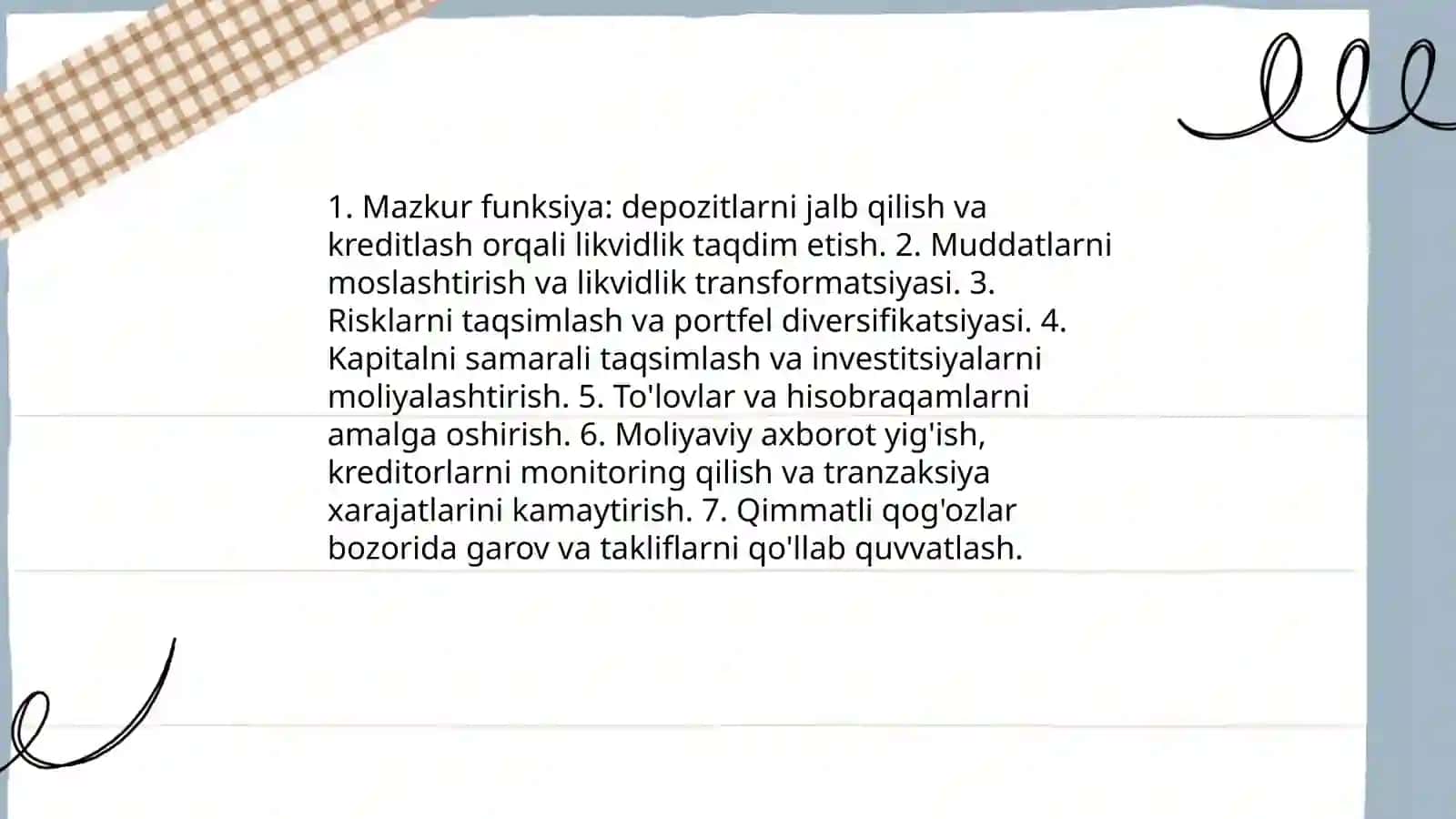 Banklarning moliya bozoridagi faoliyati 3