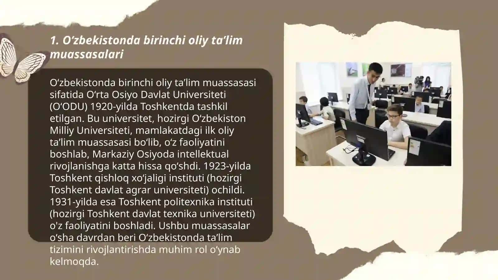 Oʻzbekistonda Oliy Taʼlim muassasalarining tashkil topishi 3