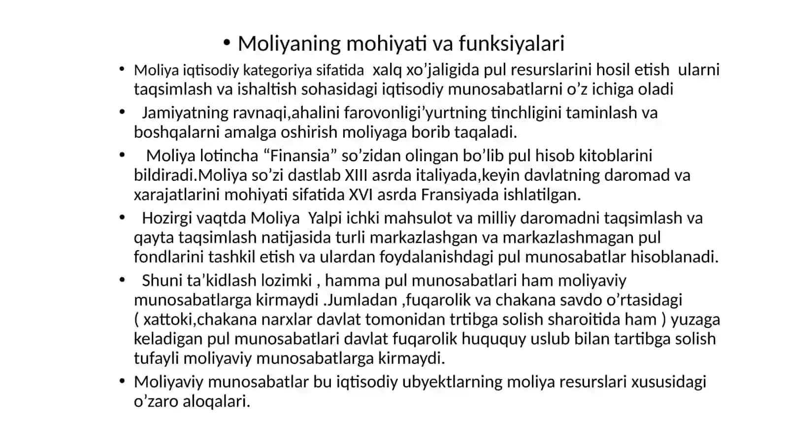 Moliyat izimlari va moliyaviy so'zat 3