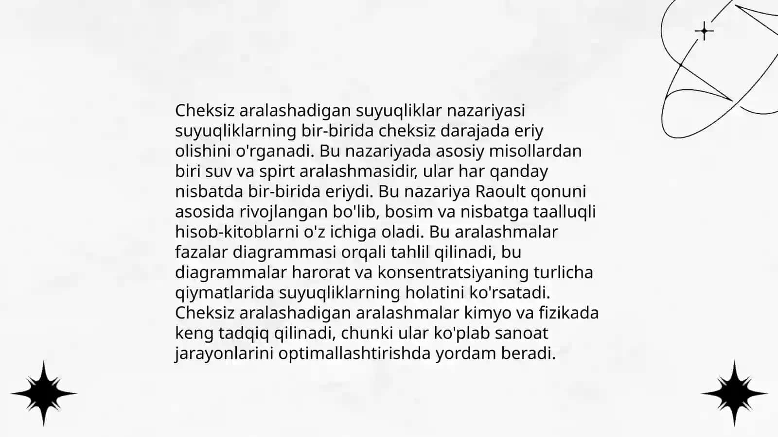 Cheksiz aralashadigan suyuqliklar 3