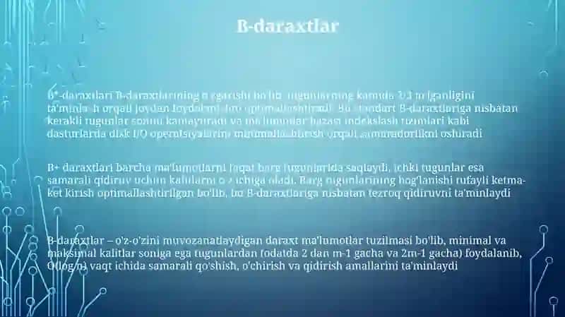 Daraxtlar klassifikatsiyasi 3