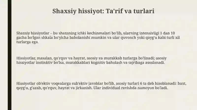 Shaxs emotsiyasi 3