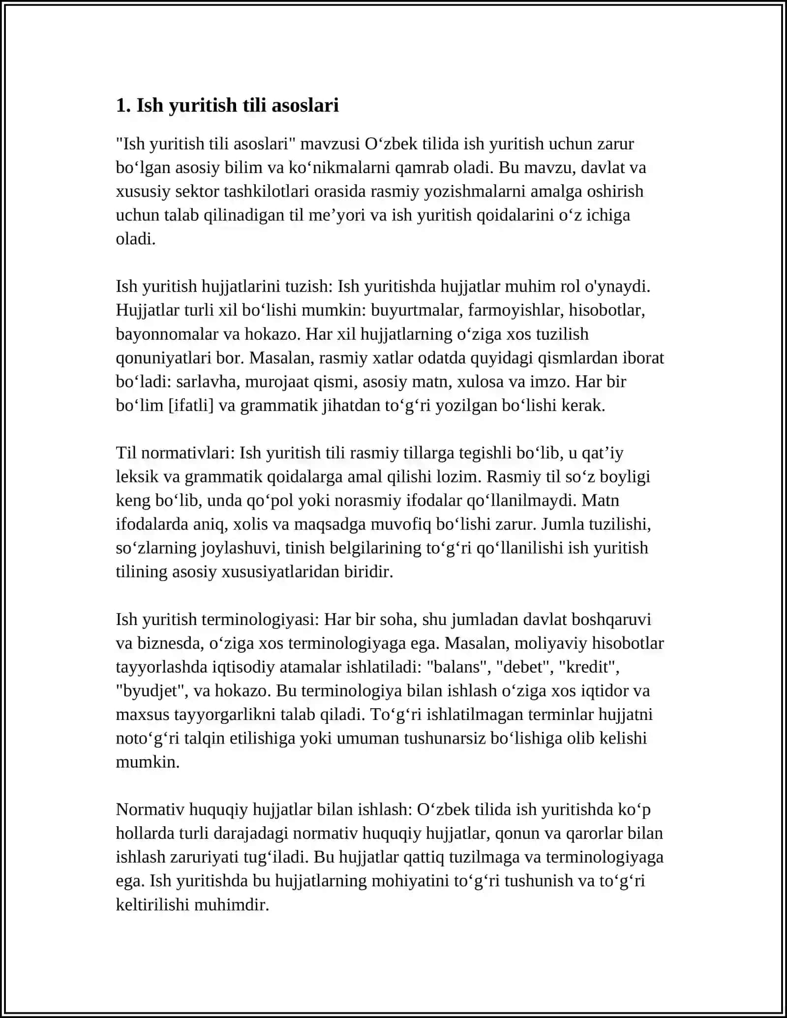 Ish yuritish tili va uslubiyati 3