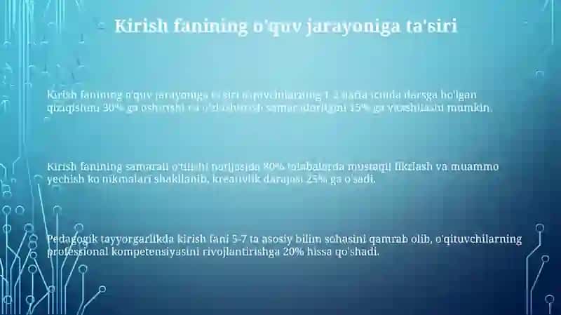 Mutaxassislikka kirish fanining oʻrni va roli 3