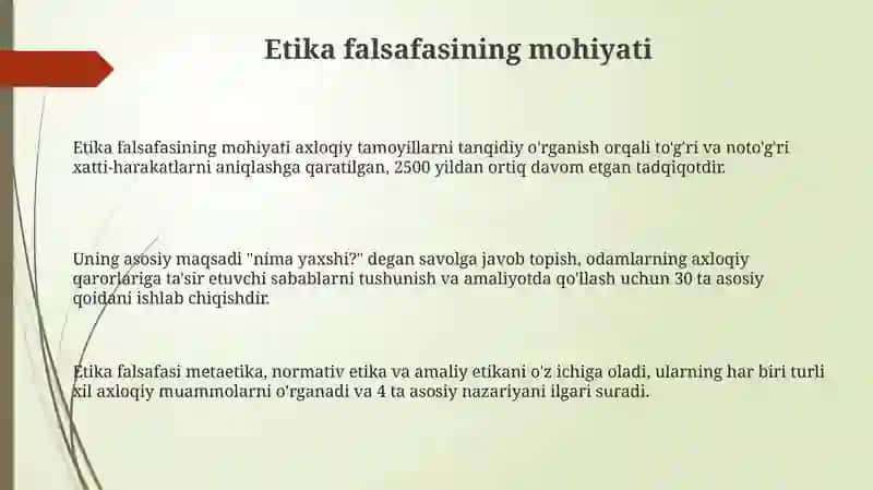 Etika falsafasi 3