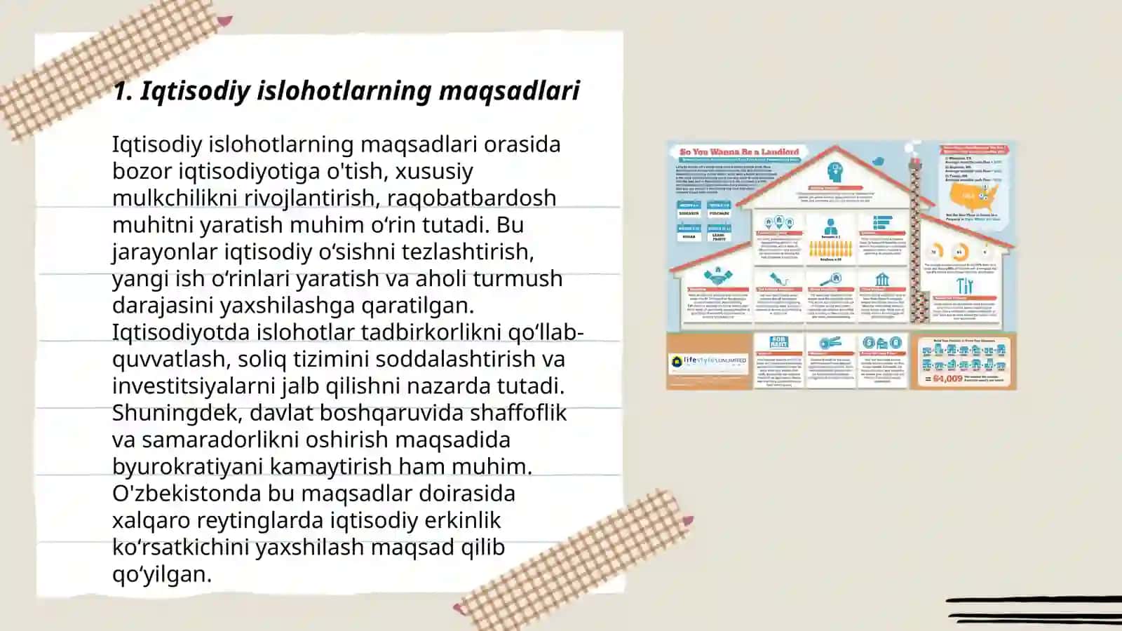 Iqtisodiy islohotlar mulk mulkchilikning shakllanishi 3