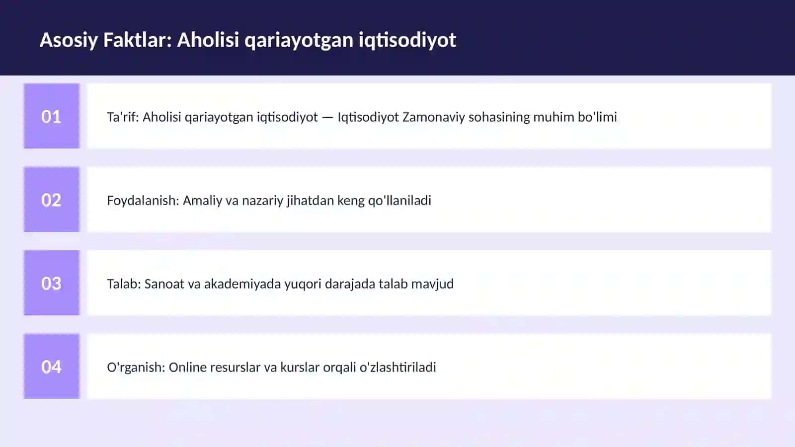 Aholisi qariayotgan iqtisodiyot 3
