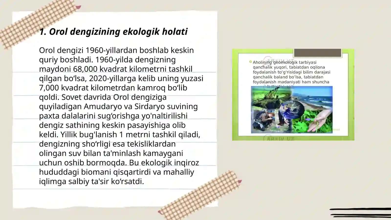 Ekologiya va tabiatni asrash 3