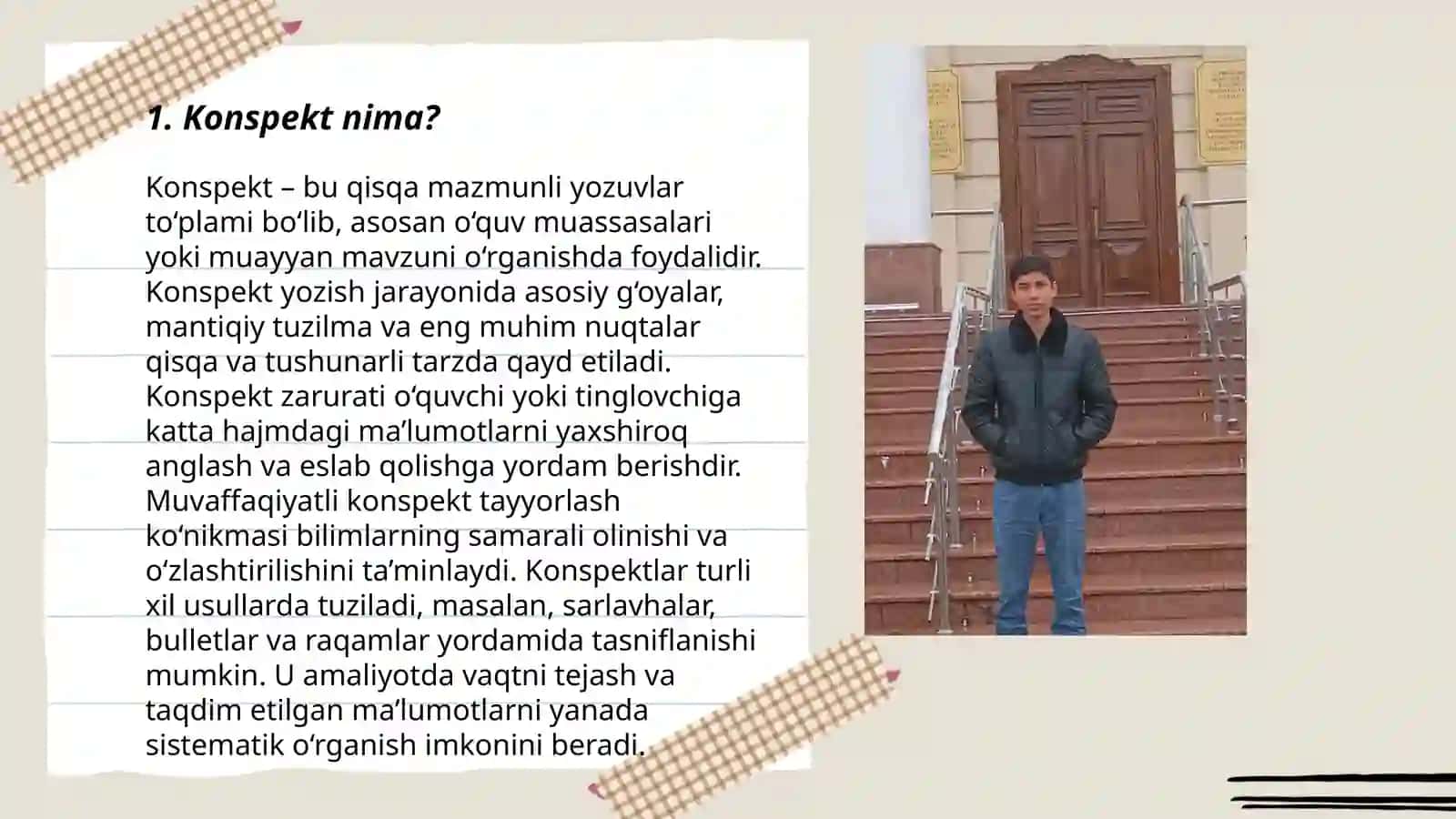 Konspekt tulari Konspektlashtirish usuli 3