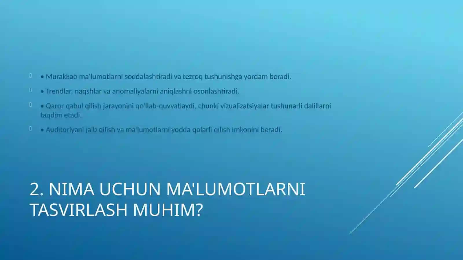 Ma'lumotlar tasvirlash usullari 3