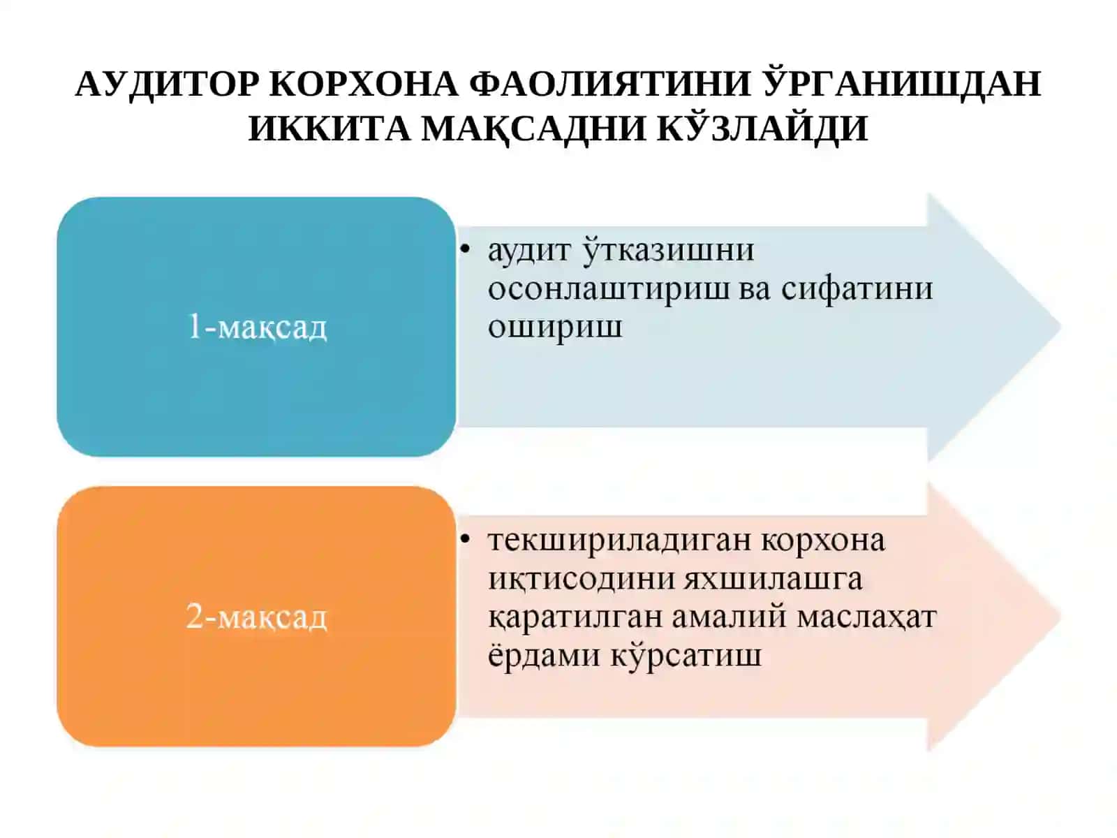 АУДИТОРЛИК ТЕКШИРУВИ ВАҚТИДА БУХГАЛТЕРИЯ ҲИСОБИ ТИЗИМИНИ ВА ИЧКИ НАЗОРАТНИ ЎРГАНИШ ҲАМДА БАҲОЛАШ 3
