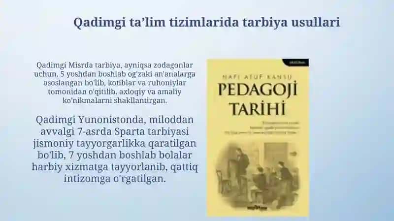 Pedagogika tarixida tarbiya turlari 3
