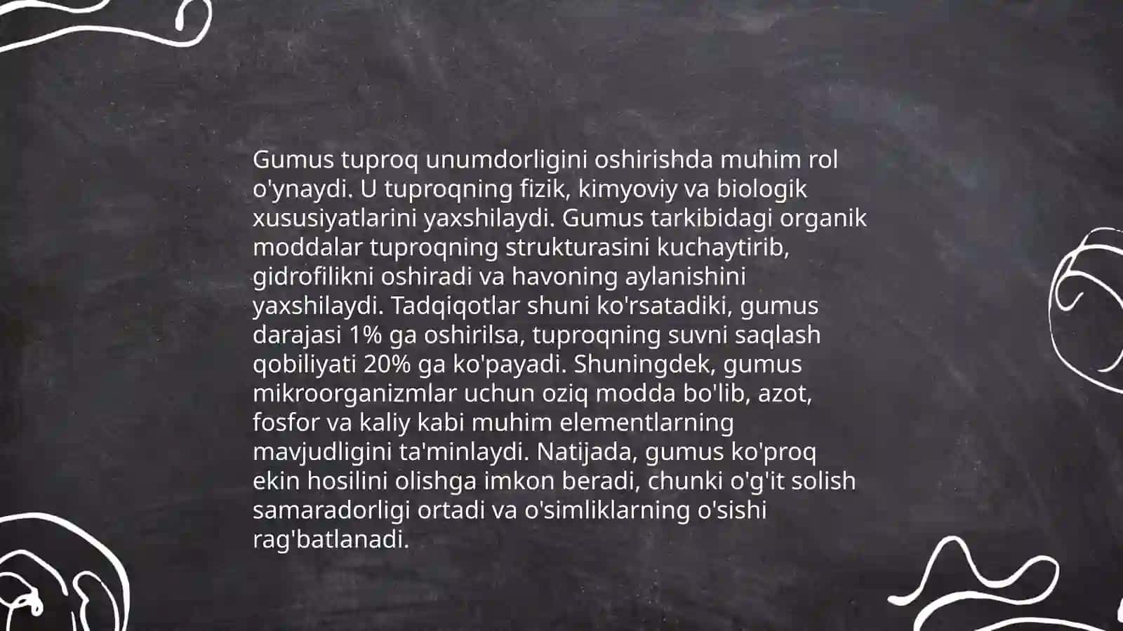 Tuproq gumusi va unumdorligi 3