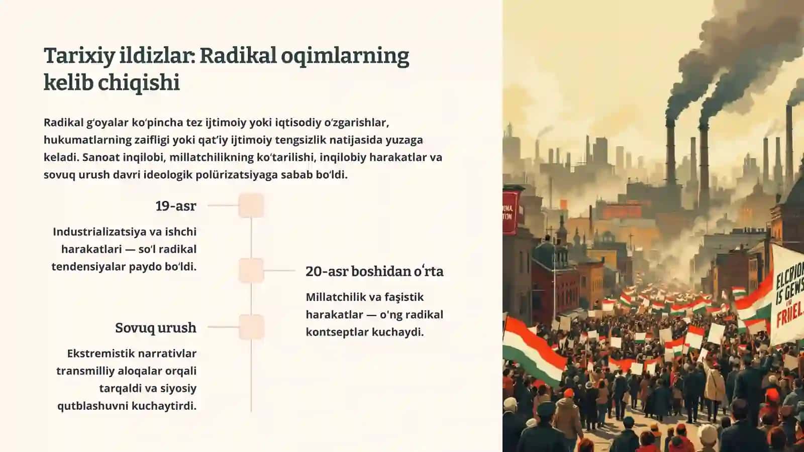 O'ng va so'l radikal oqim: Jamiyatga ta'siri 3