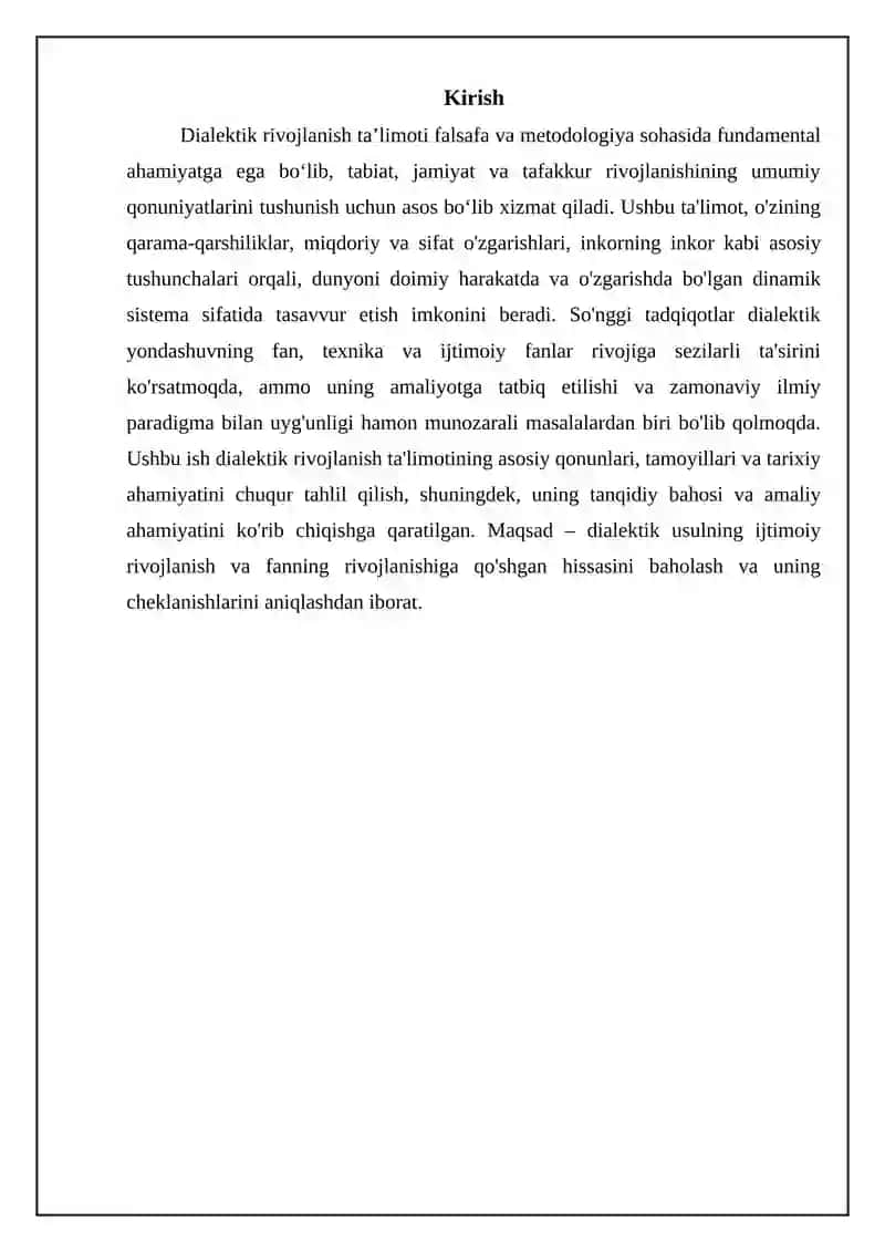 Dialektika rivojlanish ta'limoti 3