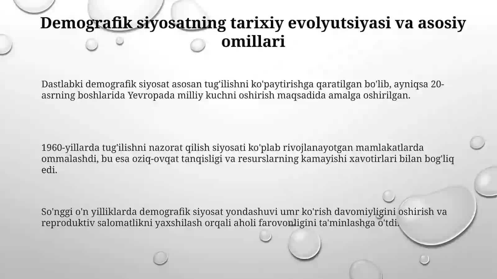 Rivojlanayotgan mamlakatlar demografik siyosati 3