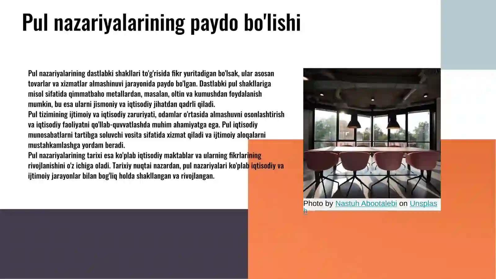 Pul nazariyalari 3