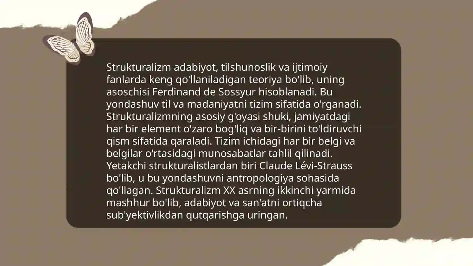 Strukturalizm va uning yoʻnalishlari 3