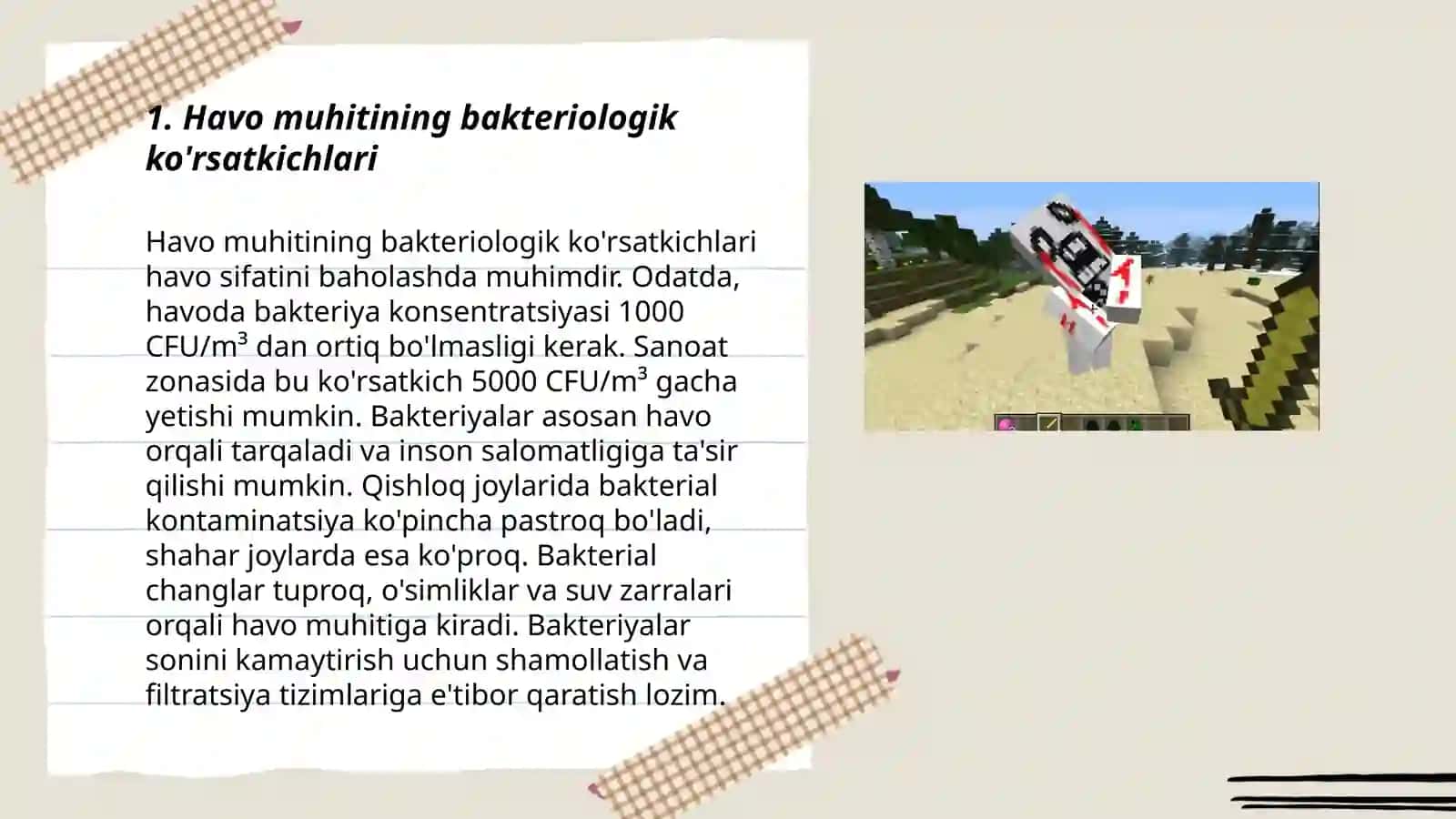 Havo muhitining bakteriologik ko'rsatkichlari 3