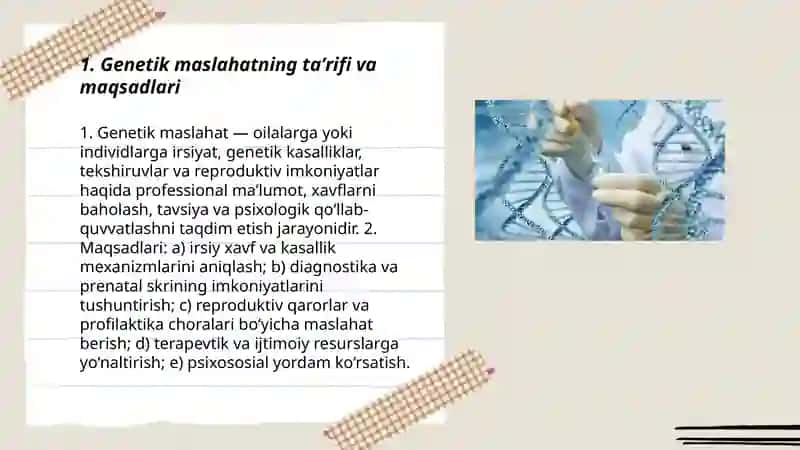 Genetik maslahat va prenatal diagnostika 3