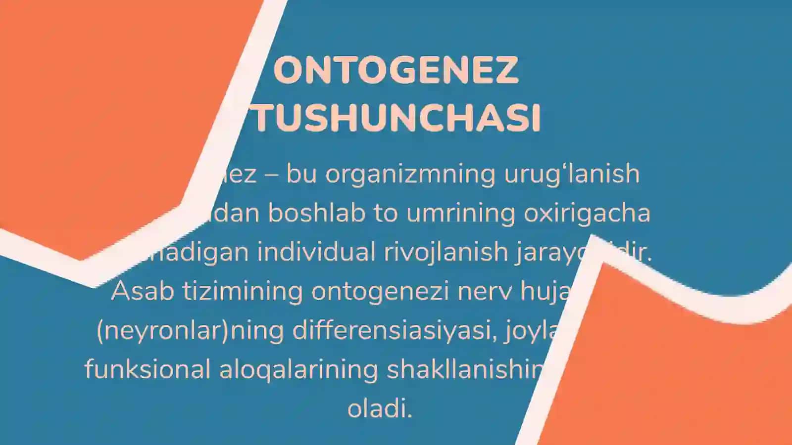 ASAB TIZIMINING ONTOGENEZI 3