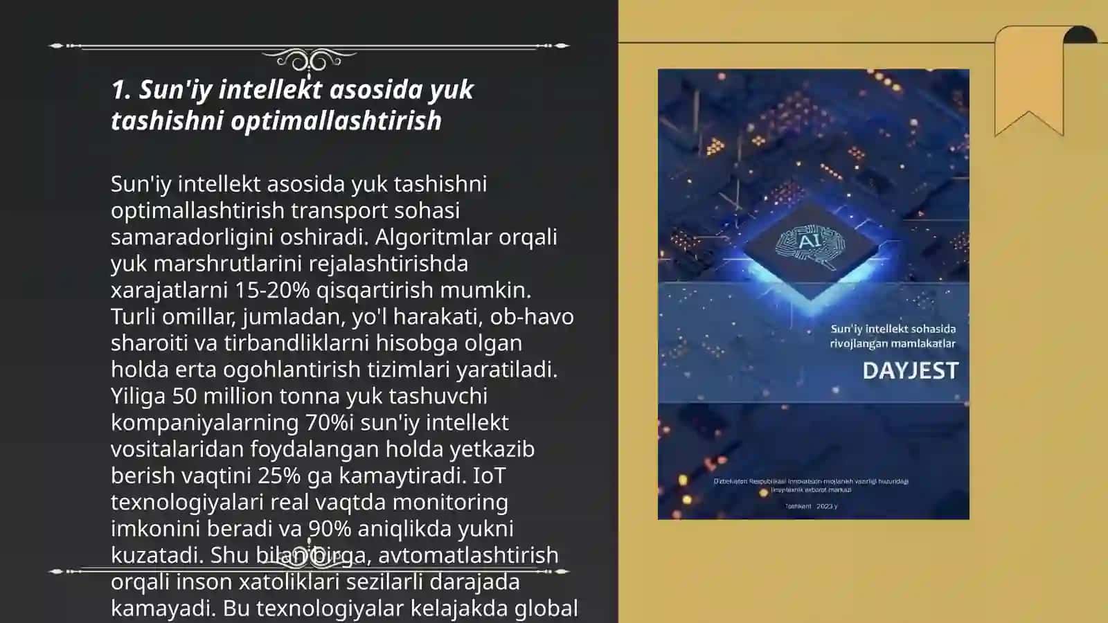 Sun'iy intellekt va Logistika 3
