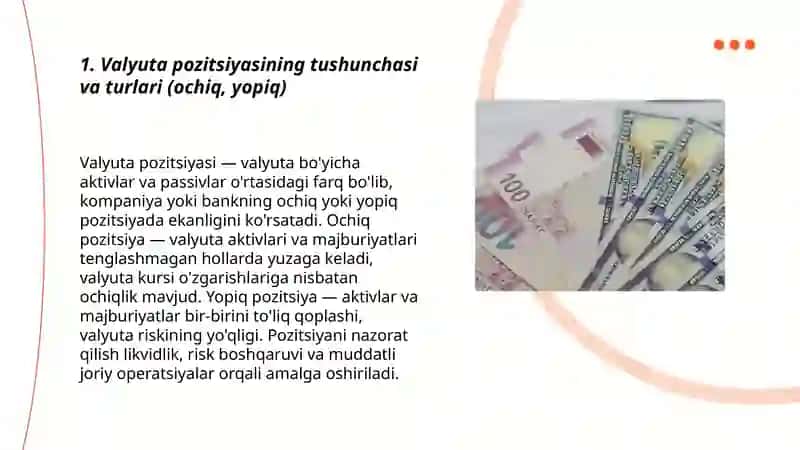 Valyuta pozitsiyasi va nazorati 3