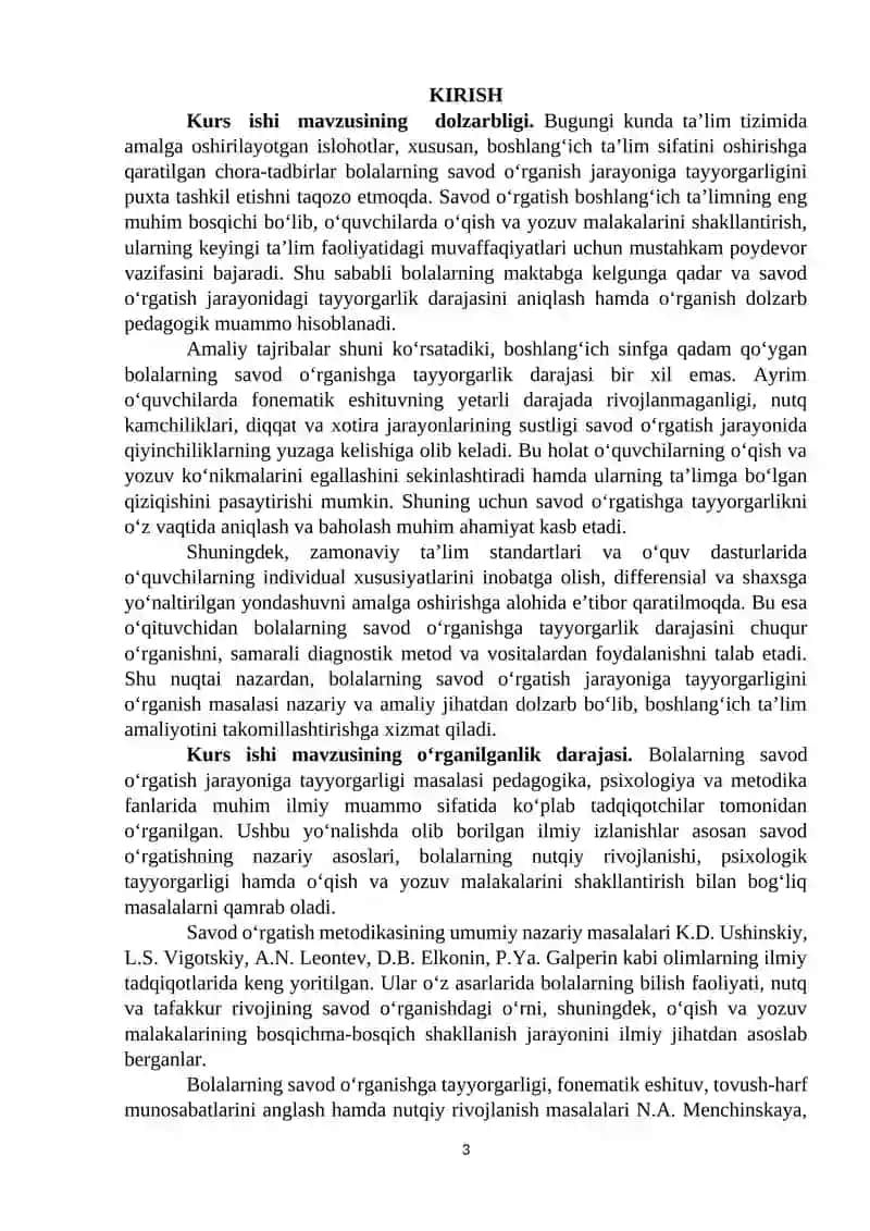 Bolalarning savod o‘rgatish jarayoniga tayyorgarligini o‘rganish 3