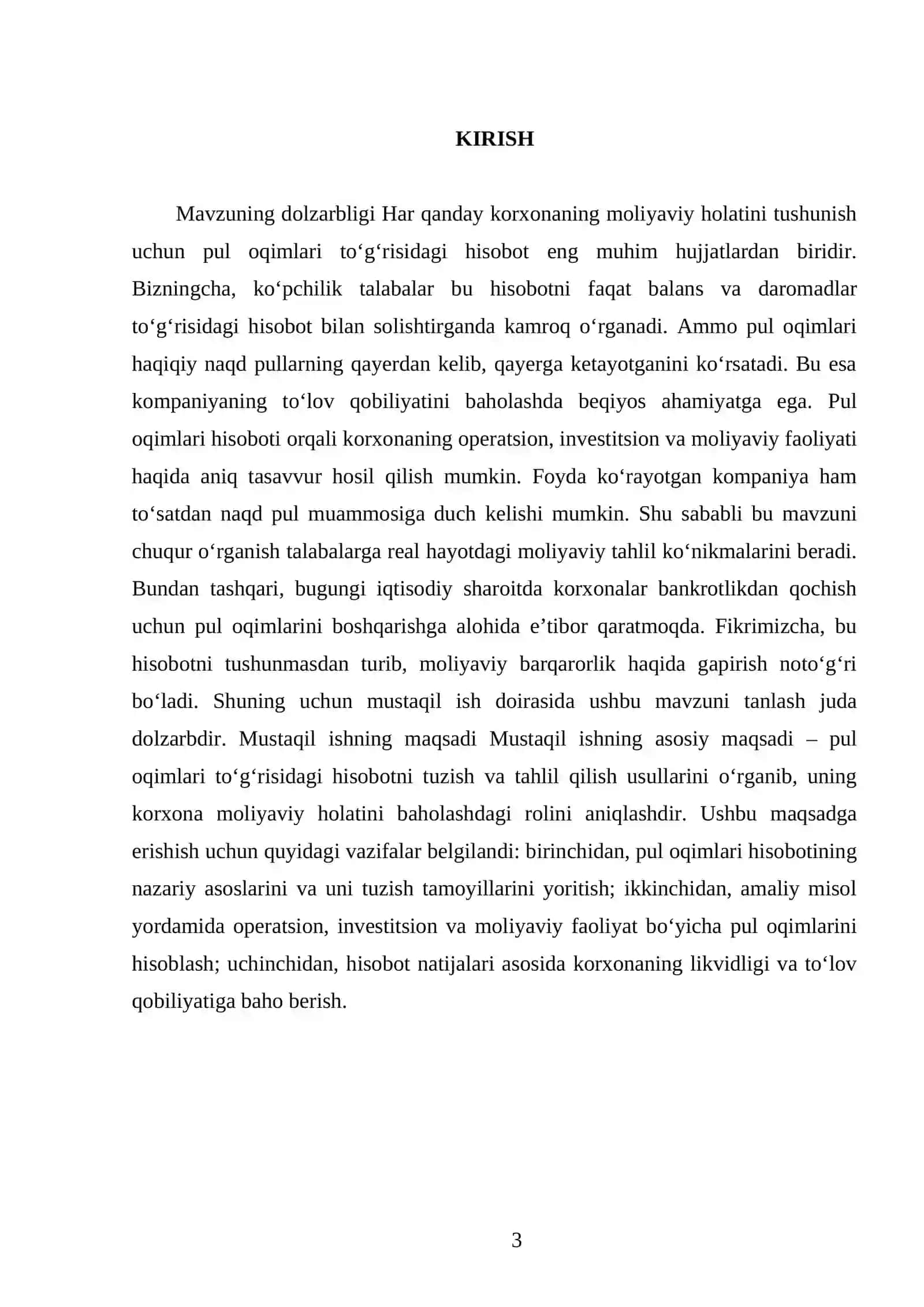 Pul oqimlari to`g`risidagi hisobot 3