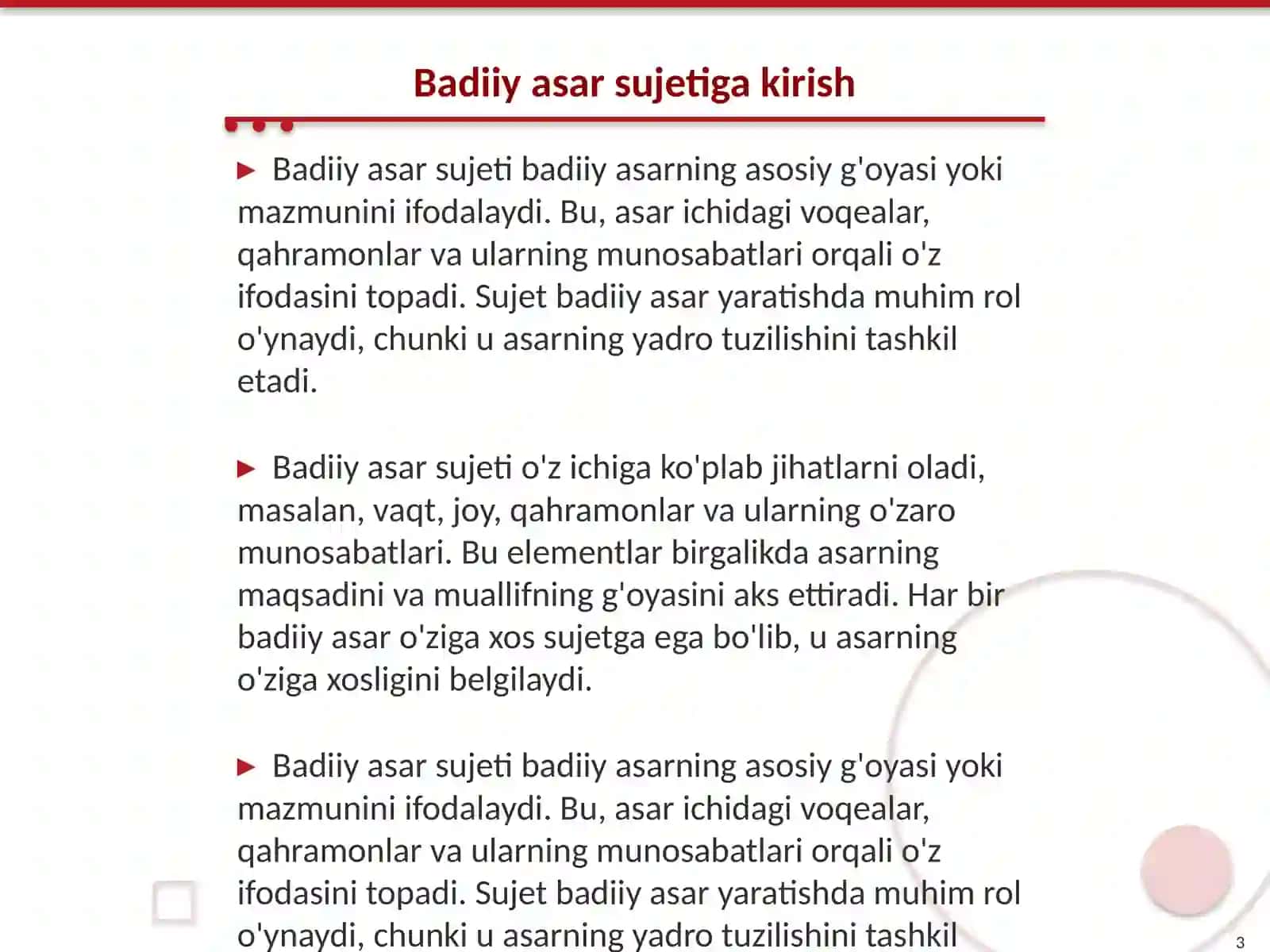 Badiiy asar sujeti 3