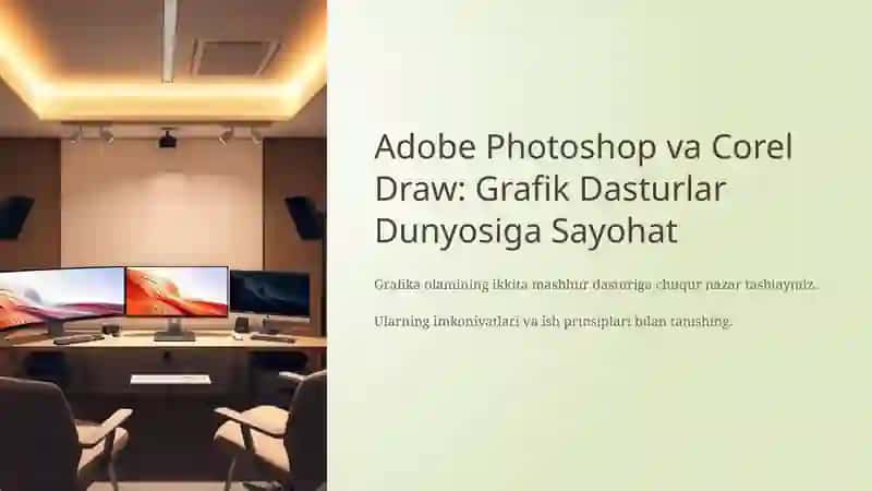 Adobe Photoshop dasturi va ishlash prinsipi. Adobe Photoshop dasturi yordamida rasmlarni qayta ishlash. Adobe Photoshop dasturida qatlamlar bilan ishlash, Adobe Photoshop dasturida filtrlar bilan ishlash, Adobe Photoshop dasturida harakatlanuvchi tasvirlar ho 3