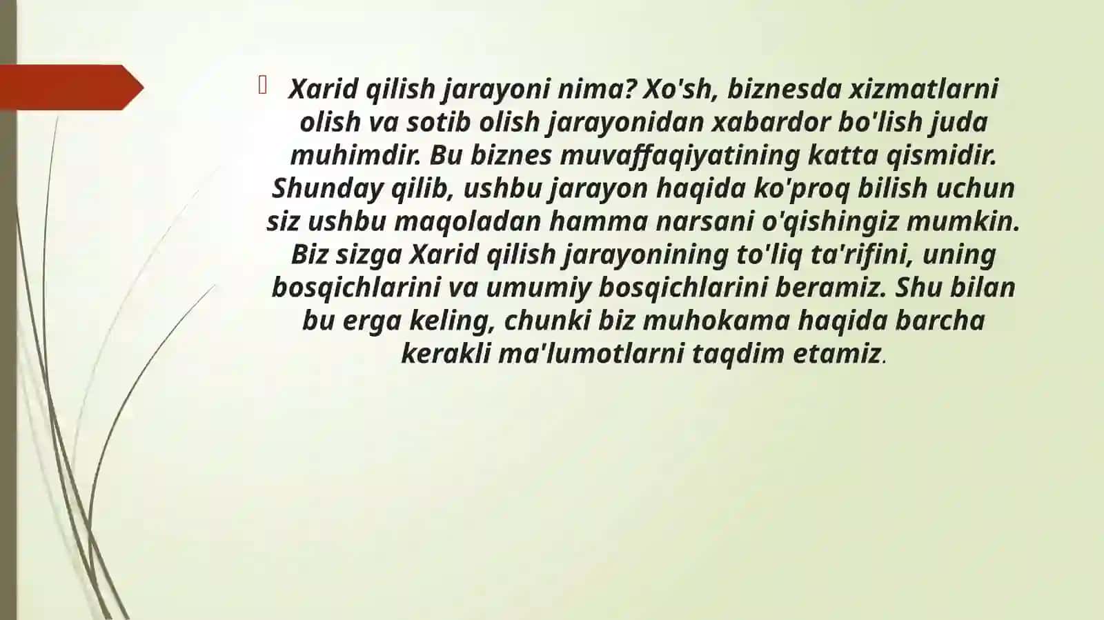Xarid jarayonlarini boshqarish 3