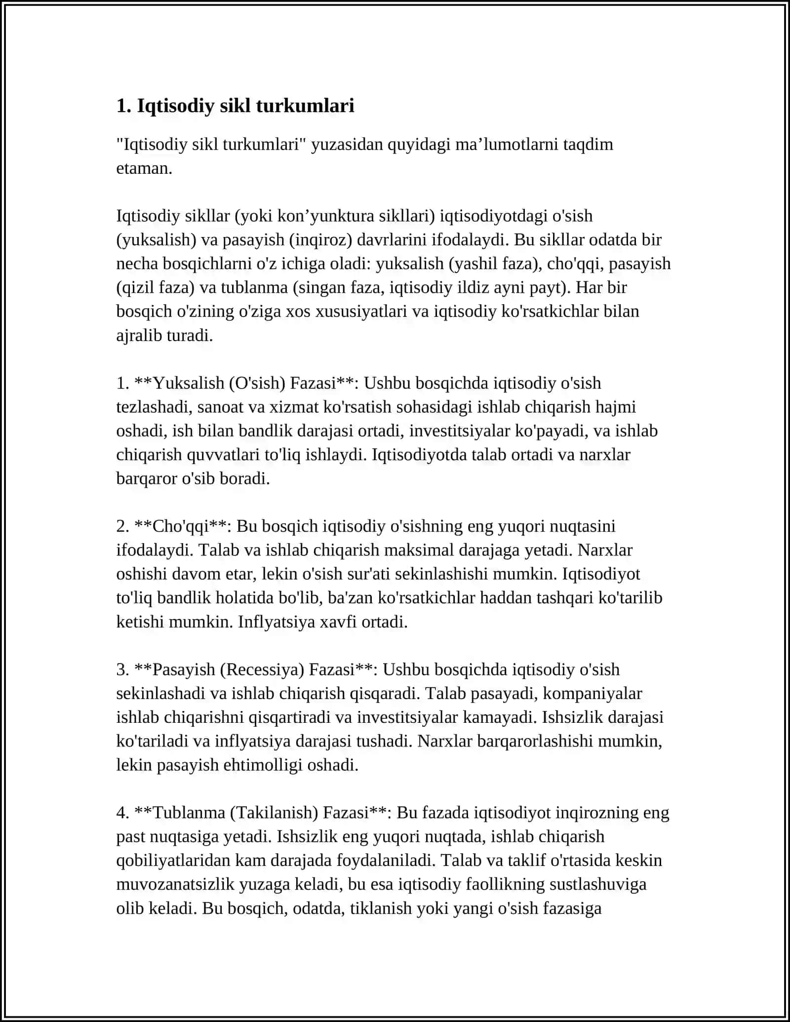 Iqtisodiy sikl 3