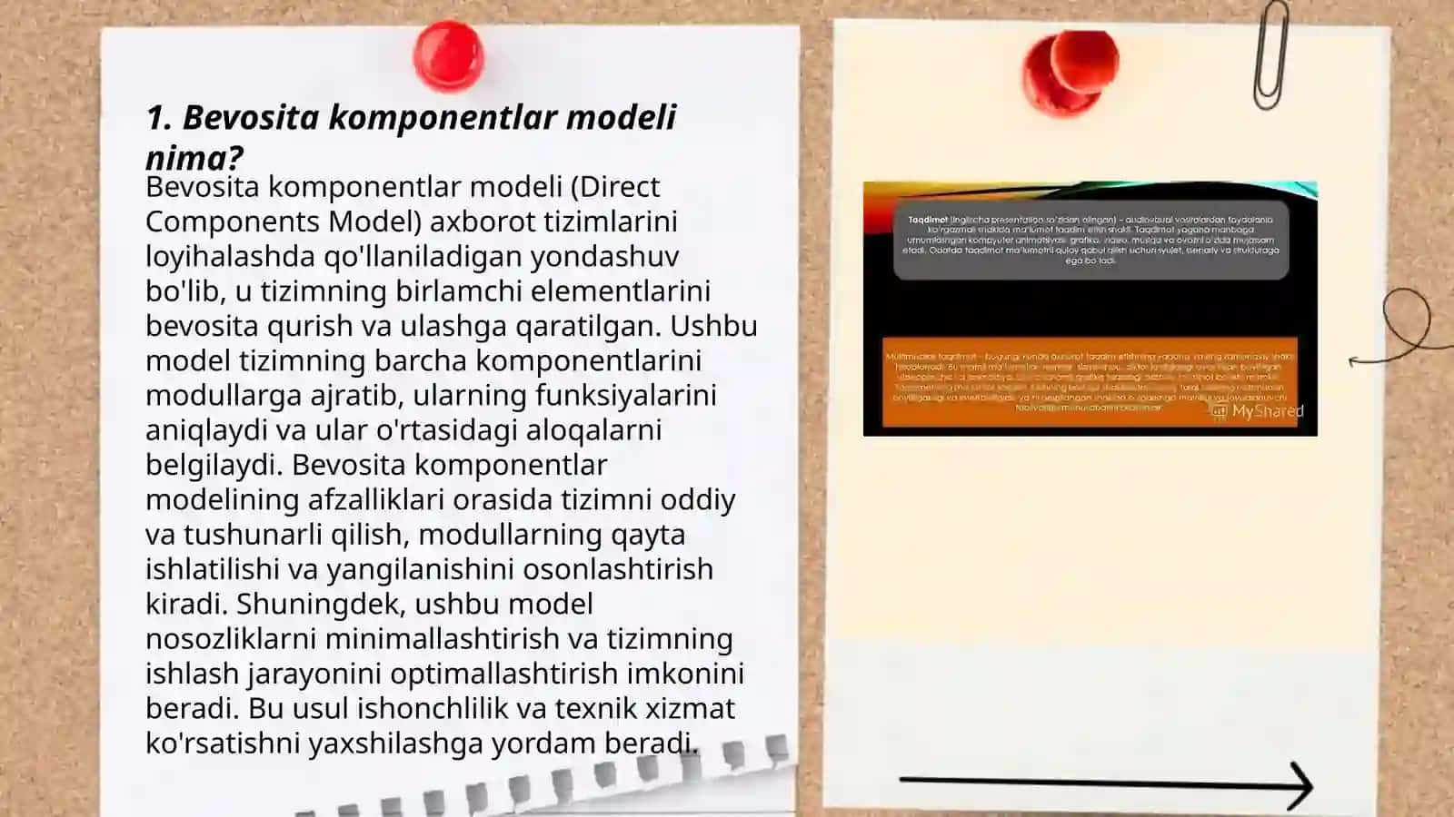 Bevosita komponentlar modeli 3