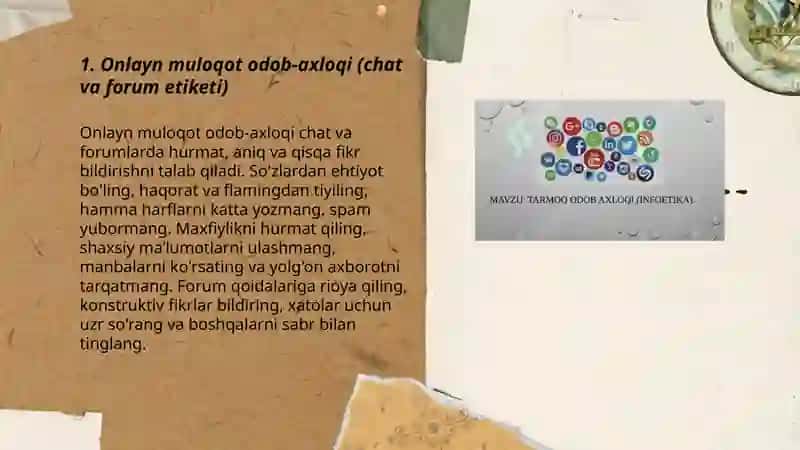 Onlayn muloqot odob-axloqi (chat va forum etiketi) 3