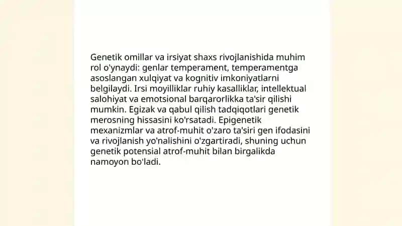Shaxsni evolutsion jihatdan rivojlanishi 3