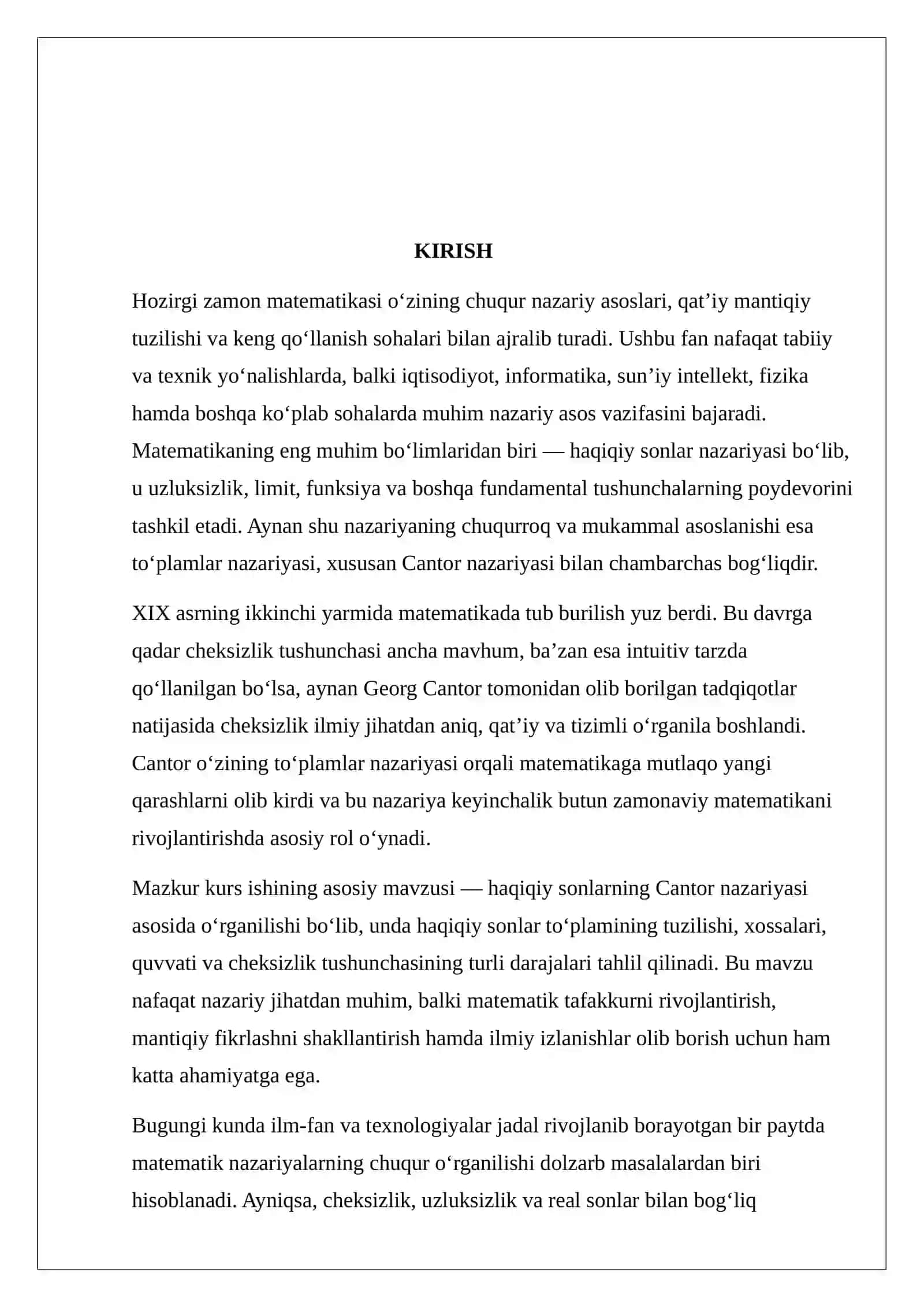 Haqiqiy sonlarning Kontor nazaryasi 3
