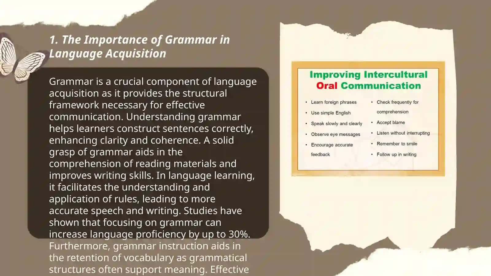 The role of grammar in language and intercultural communication 3