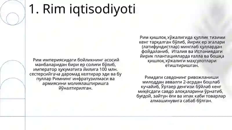 Antik dunyodagi iqtisodiy qarashlar 3