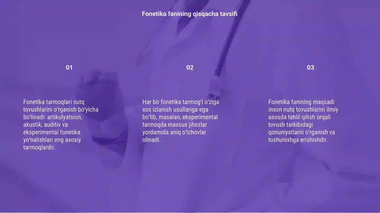 Fonetika tarmoqlari va izlanish usullari 3