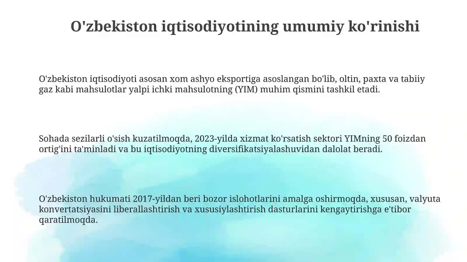 Õzbekiston iqtisodiyoti 3