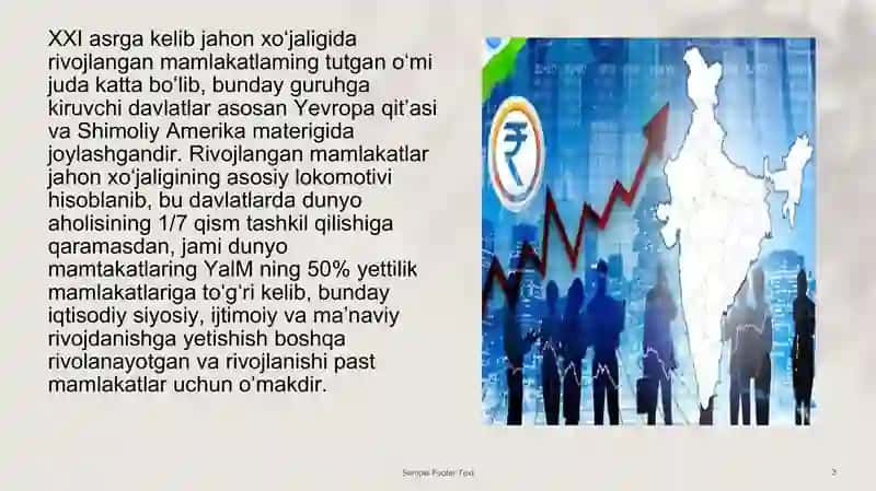 Jahon xo`jaligida rivojlangan davlatlarning tutgan o`rni 3