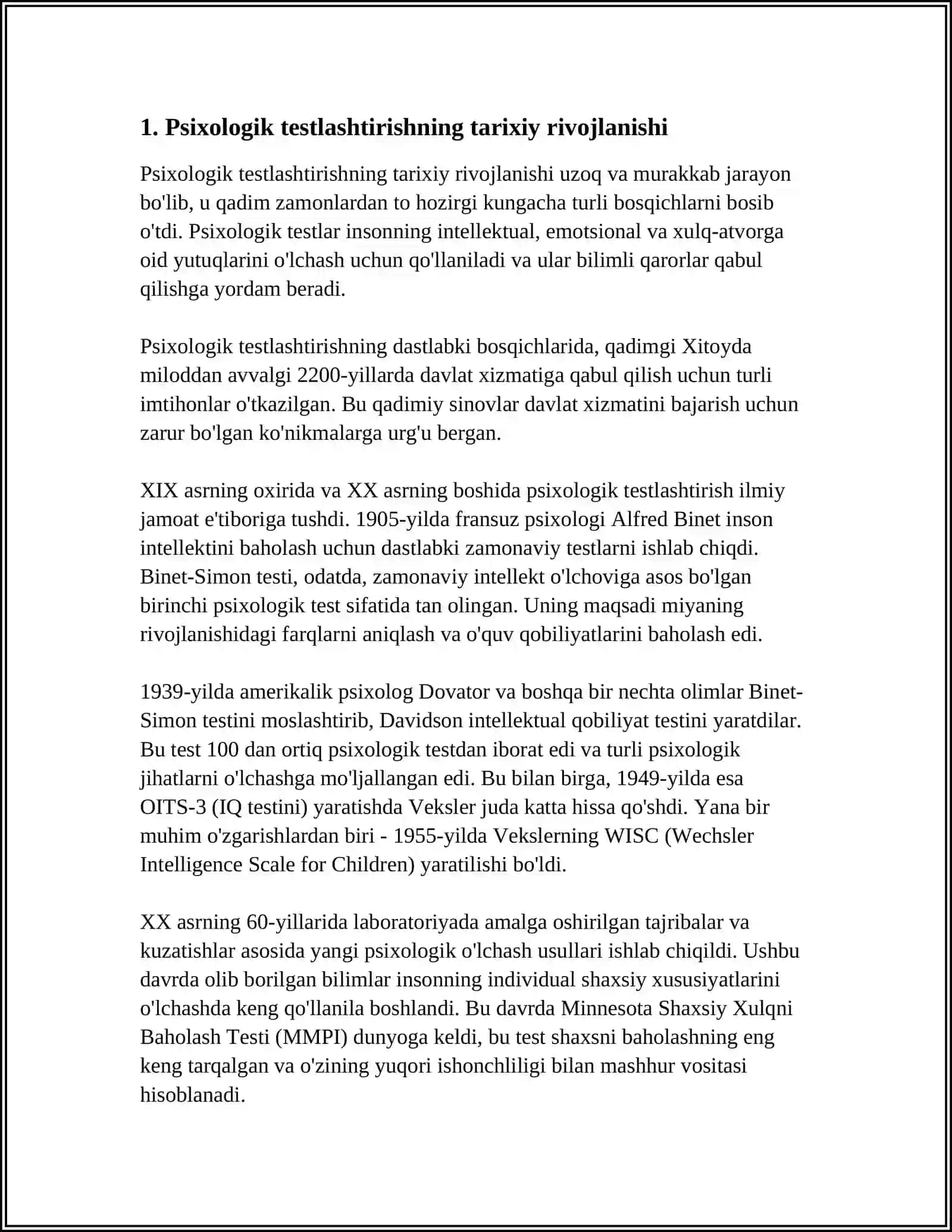 PSIXOLOGIK TESTLASHTIRISHNING ZAMONAVIY HOLATLARI 3