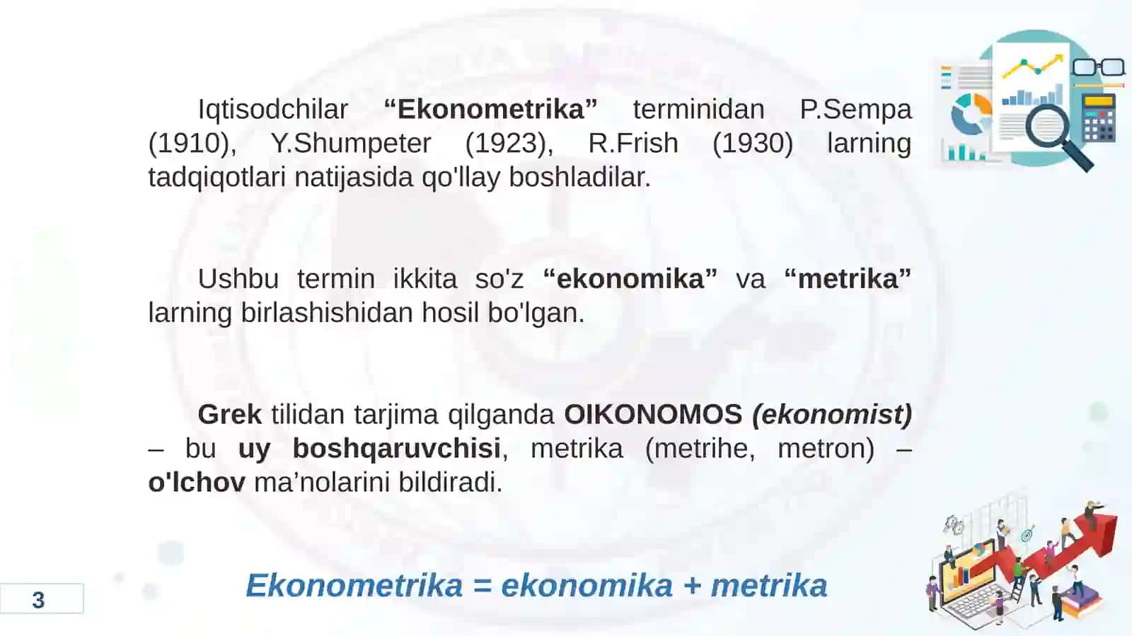 EKONOMETRIK MODELLASHTIRISH ASOSLARI 3
