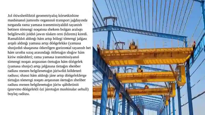 Jol ótiwsheńliktiń geometriyalıq kórsetkishine 3