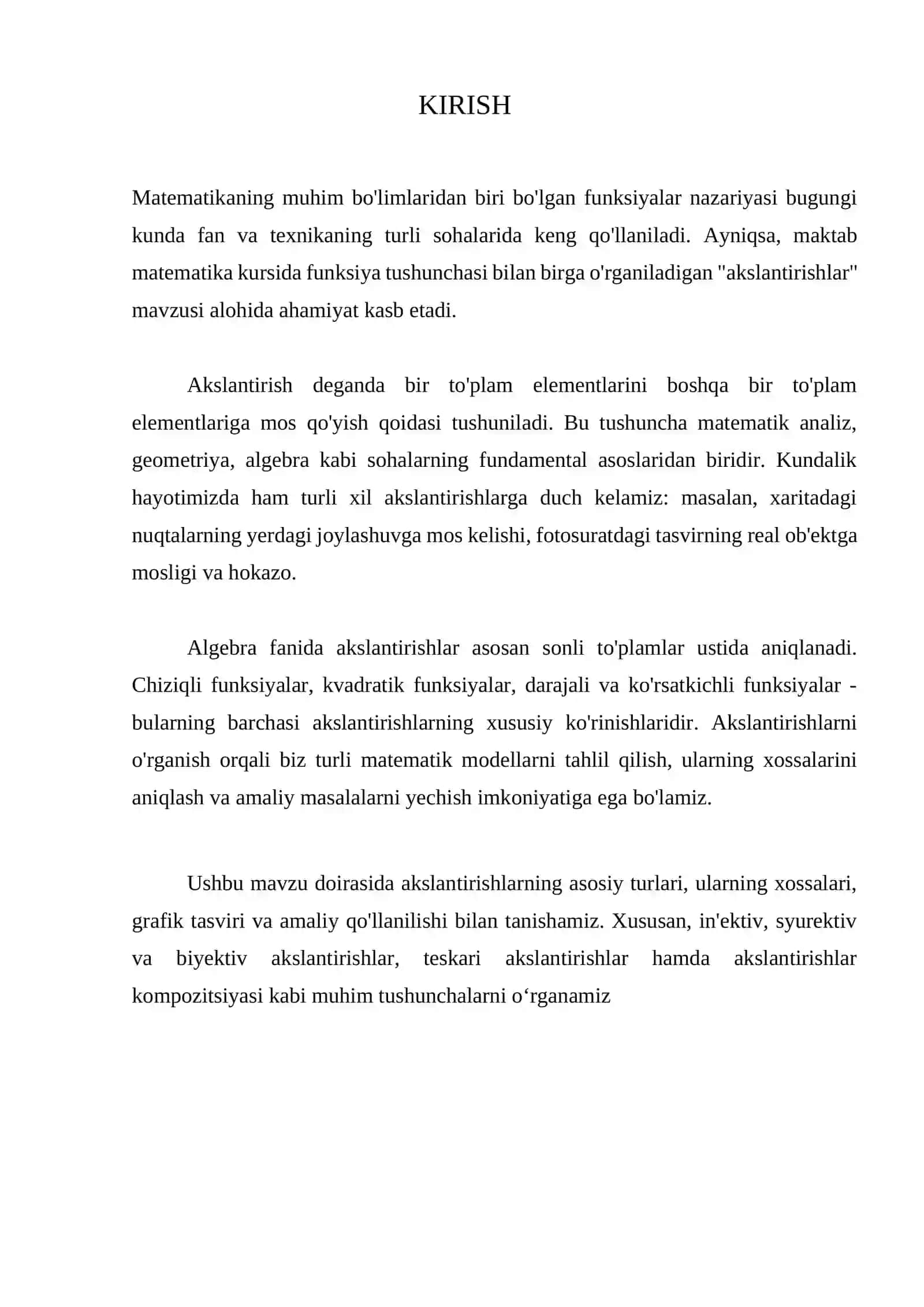 Akslantirishlar 3