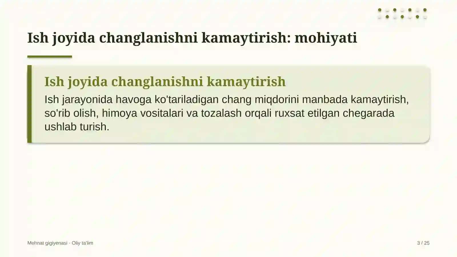 sud tibbiy ekspertiza muassasalarida ish joyida changlanishni kamaytirish 3613 3