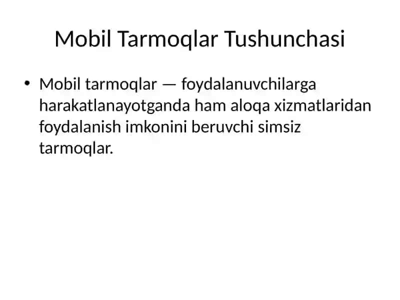 Mobil Tarmoqlarning Avlodlari 3