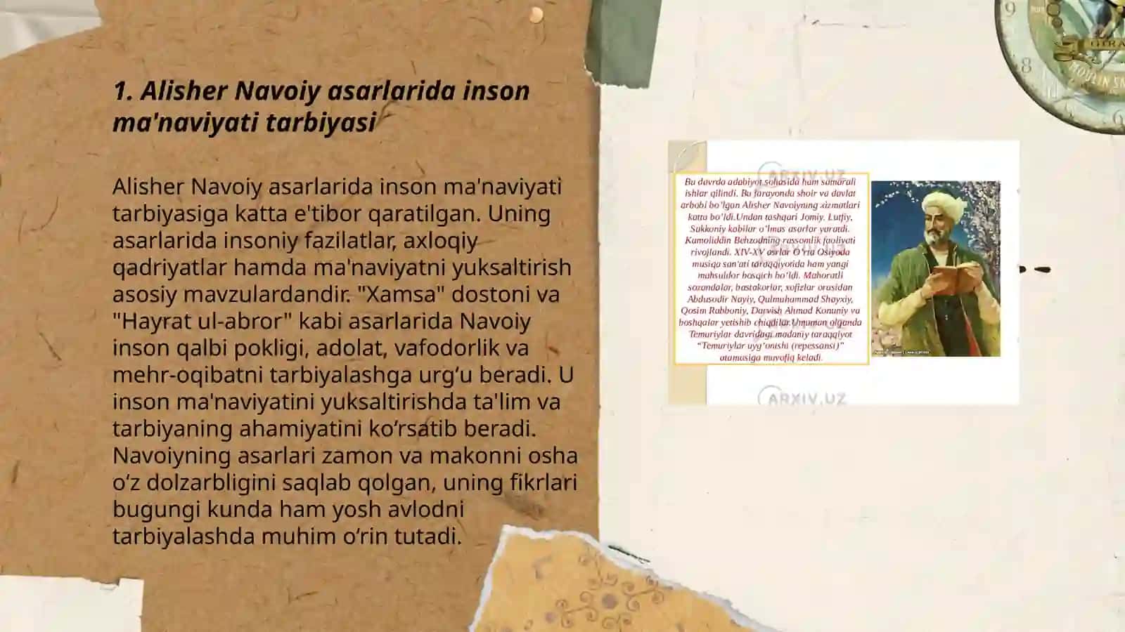 Alisher Navoiyning asarlarida tarbiya masalalari 3